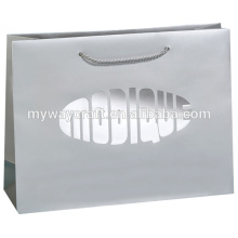 wholesale eco-friendly custom logo paper shopping bag with hot stamping foil high quality for cloth